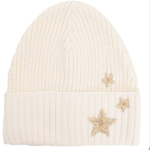 REBECCA MINKOFF Embroidered Peak Beanie in Ecru main image 8